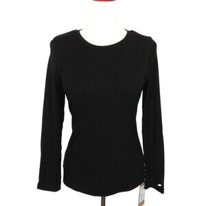 OGL EcoMousse LiteWarm Soft Stretchy Long Sleeve Brami Top Black Size Large
